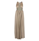 Elisabetta Franchi Long dress with lace army green