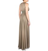 Elisabetta Franchi Long dress with lace army green