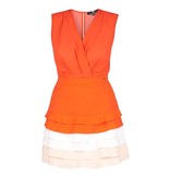 Elisabetta Franchi Mini jurk met ruches rood