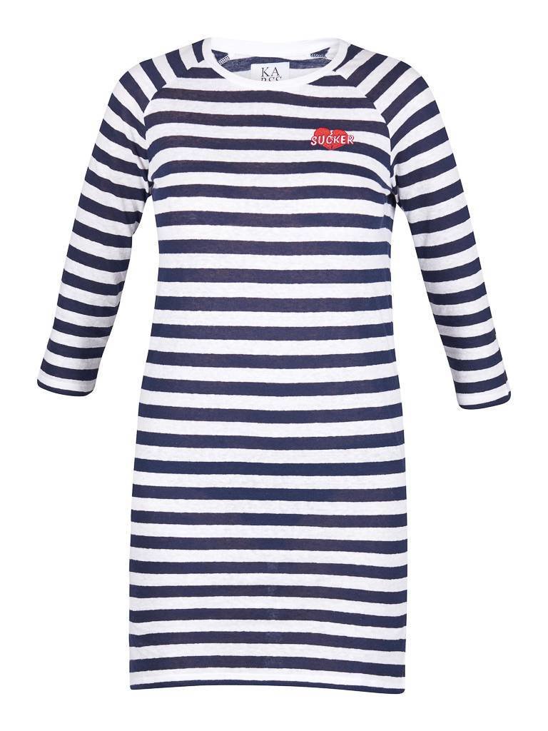 Zoe Karssen Sucker jurk blauw-wit