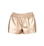 Elisabetta Franchi Lederimitat Shorts Gold