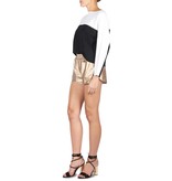 Elisabetta Franchi Imitatieleren short goud