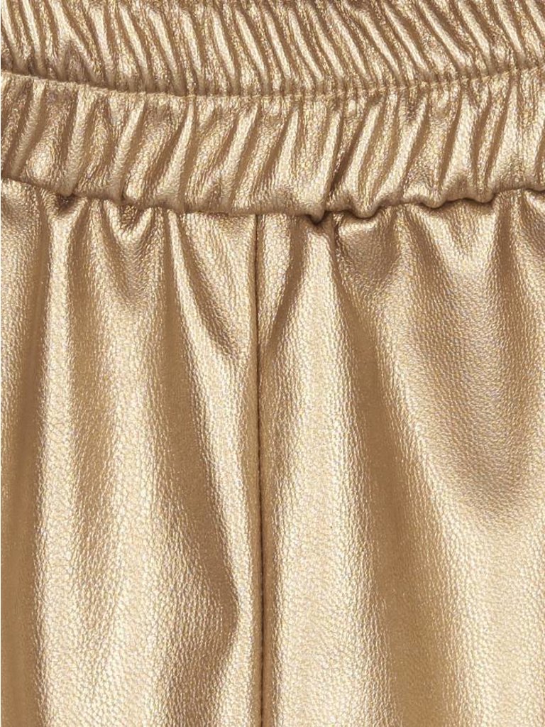Elisabetta Franchi Faux leather shorts gold