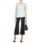 Elisabetta Franchi Top met open rug mintgroen