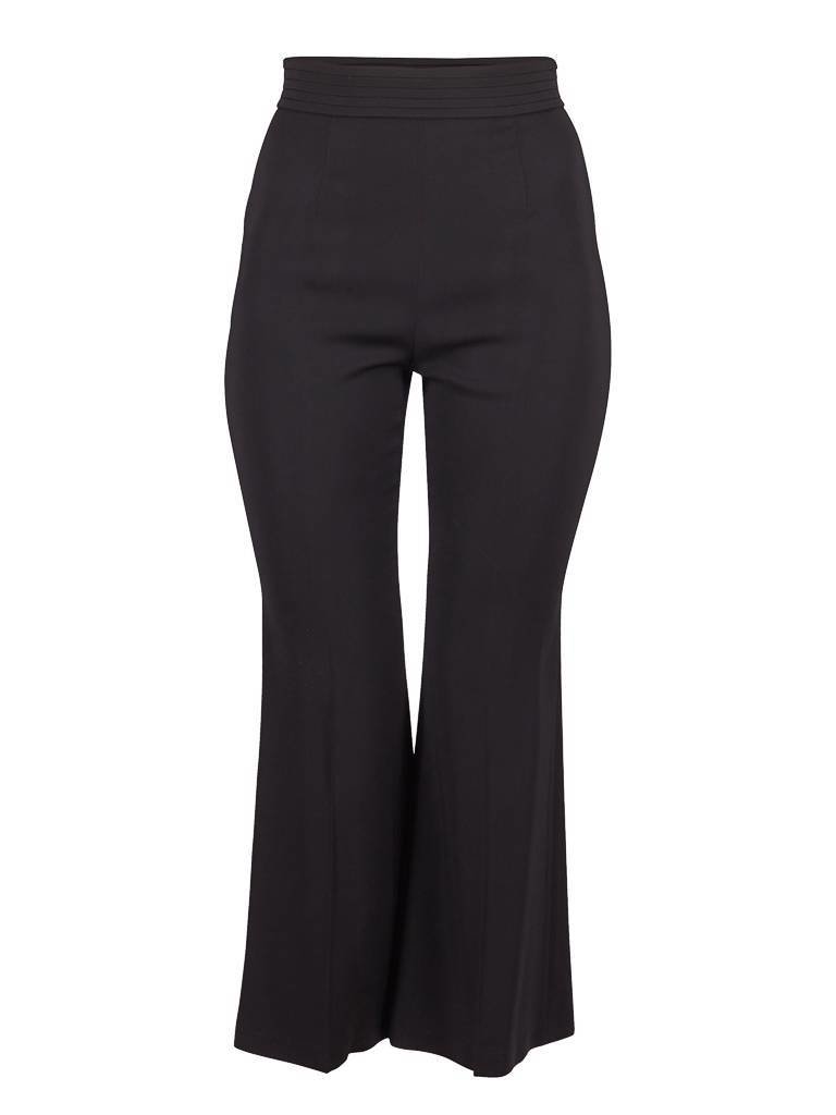 Elisabetta Franchi Trousers with pleated detail black