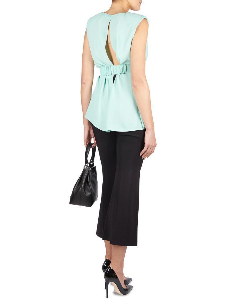 Elisabetta Franchi Trousers with pleated detail black