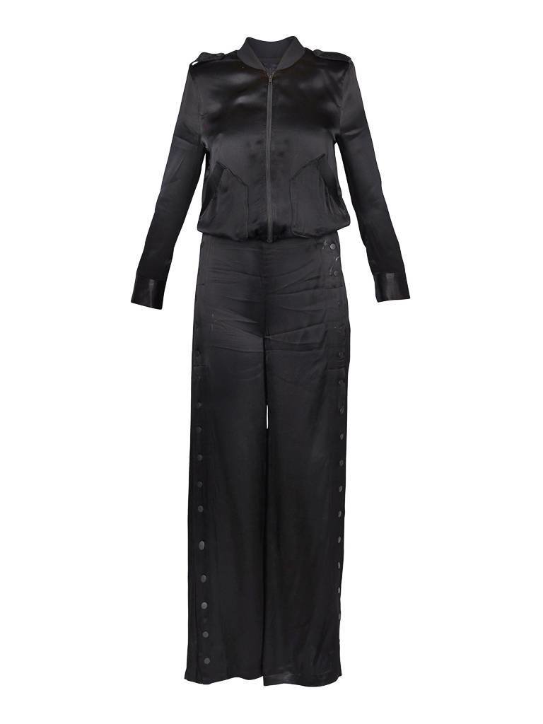 Kendall + Kylie Bomber jumpsuit black