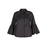 Kendall + Kylie Bell sleeve blouse zwart