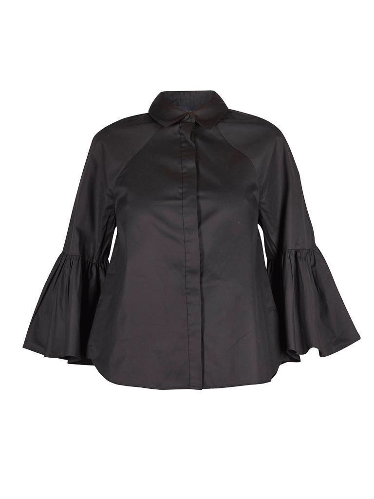 Kendall + Kylie Bell sleeve blouse black