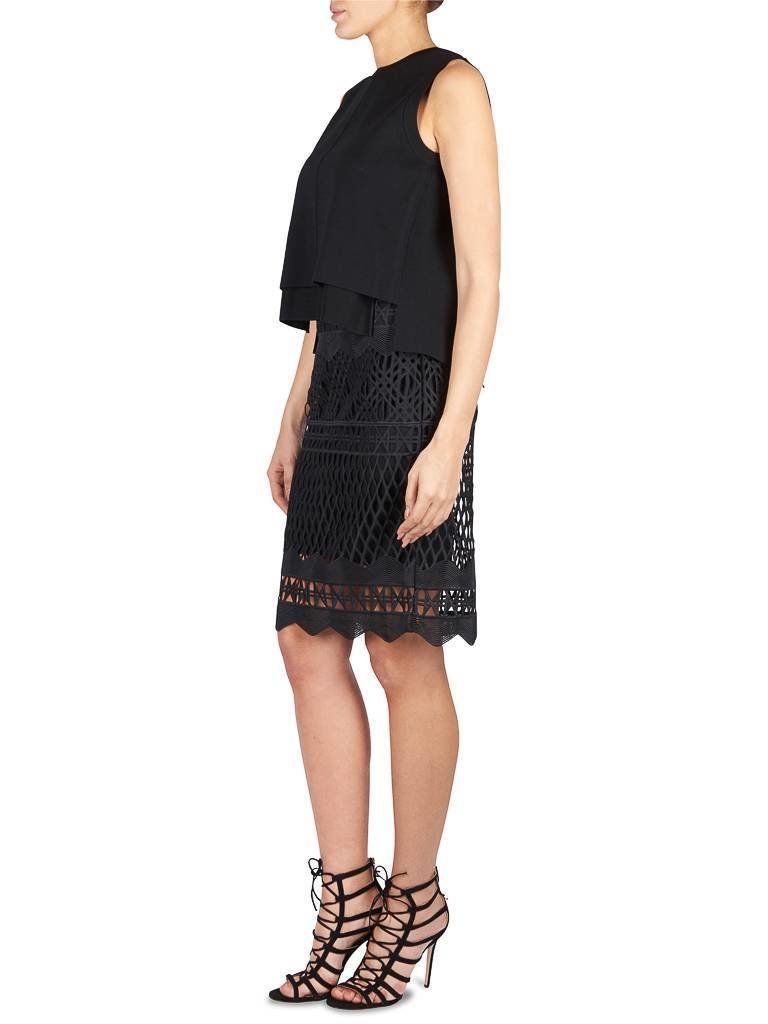 Kendall + Kylie Short skirt with black lacy detail