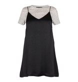 Kendall + Kylie Satin slip dress black