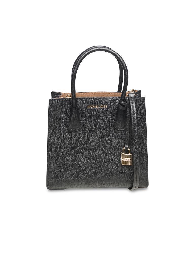 Michael Kors Mercer medium messenger handtas zwart