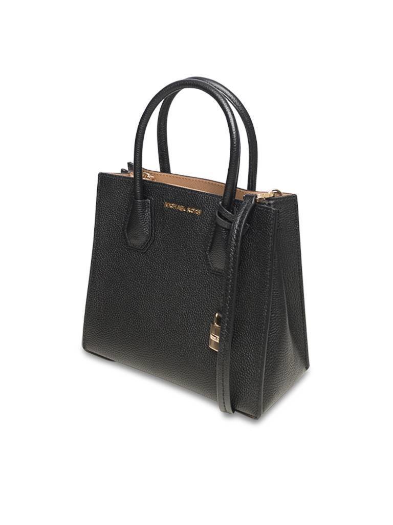 Michael Kors Mercer medium messenger handtas zwart