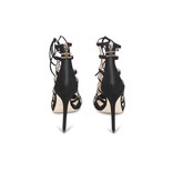 Elisabetta Franchi Spitze Sandalen Schwarz