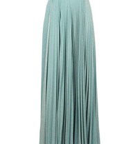 Elisabetta Franchi Lurex pleated skirt mint green