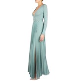 Elisabetta Franchi Lurex mintgrün Faltenrock