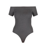 Kendall + Kylie Off-shoulder body donkergrijs