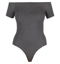 Kendall + Kylie Off-shoulder body dark grey