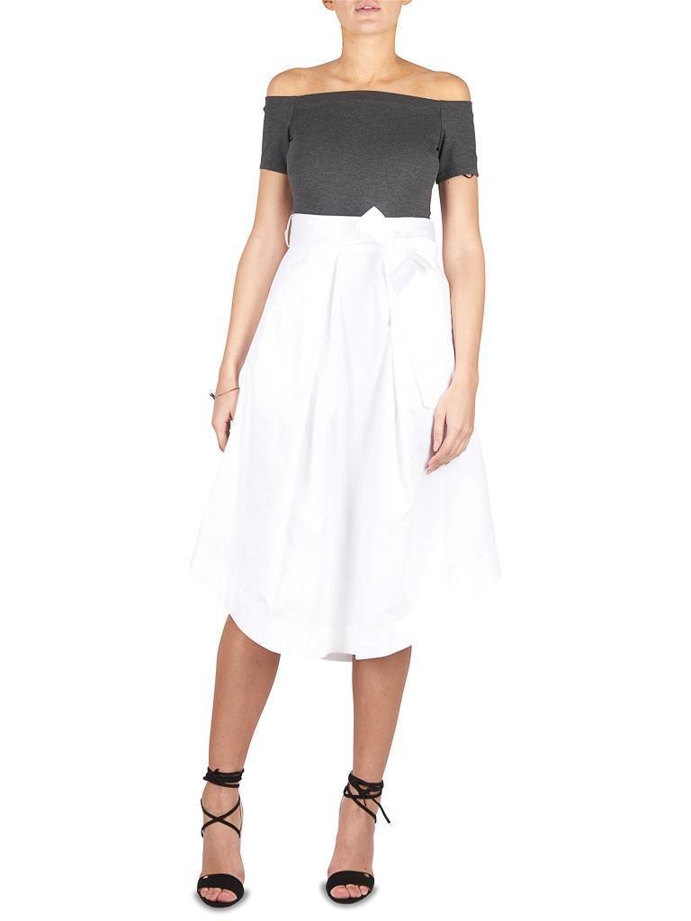 Kendall + Kylie Off-shoulder body donkergrijs