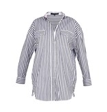 Kendall Kylie + Oversized striped blouse white-black