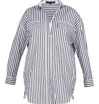 Kendall + Kylie Oversized striped blouse white-black