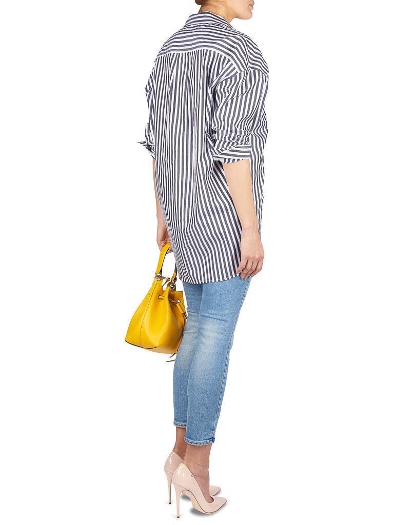 Kendall Kylie + Oversized striped blouse white-black