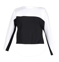 Kendall + Kylie Pullover black-white