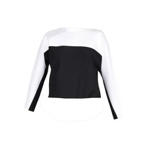 Kendall + Kylie Colorblock pullover zwart-wit