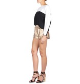 Kendall Kylie + Color Block pullover black and white