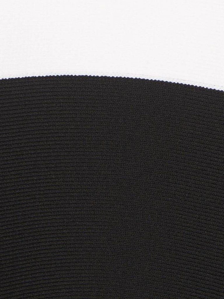 Kendall Kylie + Color Block pullover black and white