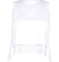 Kendall + Kylie Contrast open-back Top weiß