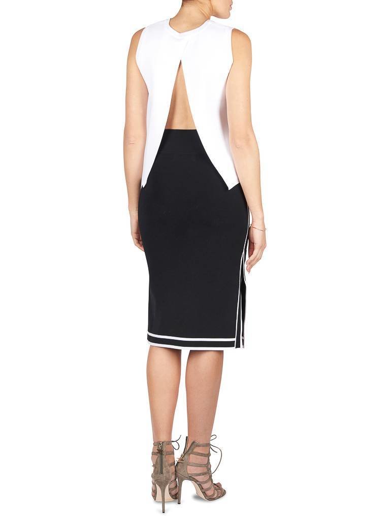 Kendall Kylie Contrast + open-back top white