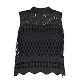 Kendall + Kylie Sleeveless top with lacy black detail