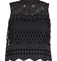 Kendall + Kylie Sleeveless top with lace detailing black