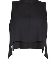 Kendall + Kylie Contrast open-back top schwarz