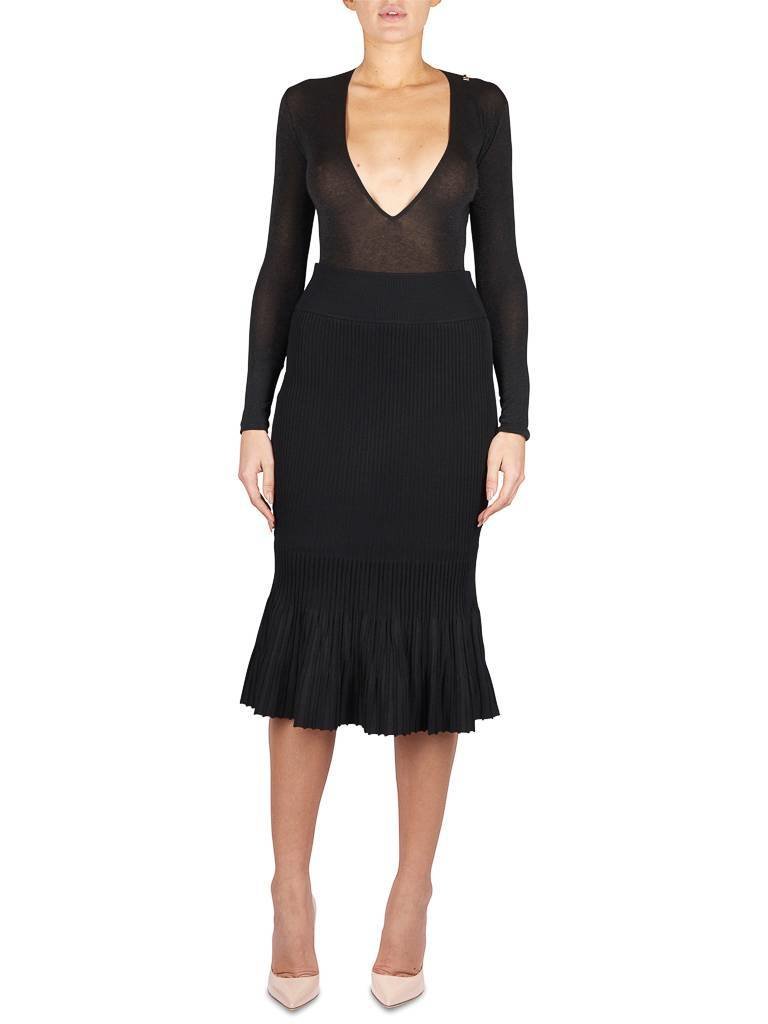 Kendall + Kylie Ottoman Mermaid rok zwart