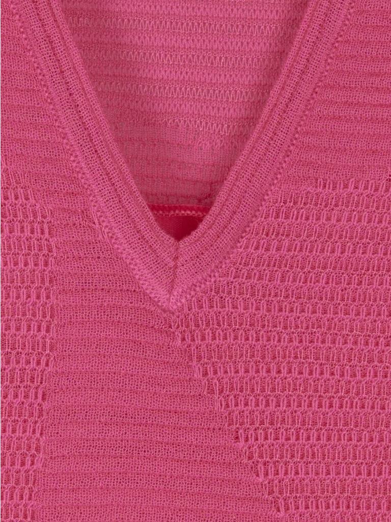 M Missoni Mouwloze v-hals jurk roze