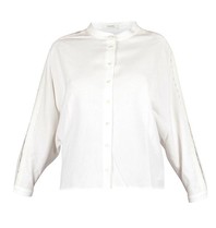 Áeron Oversized blouse met details om de mouw wit