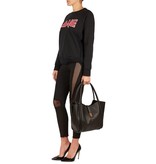 Elisabetta Franchi Hose mit schwarzen Mesh-Einsätze