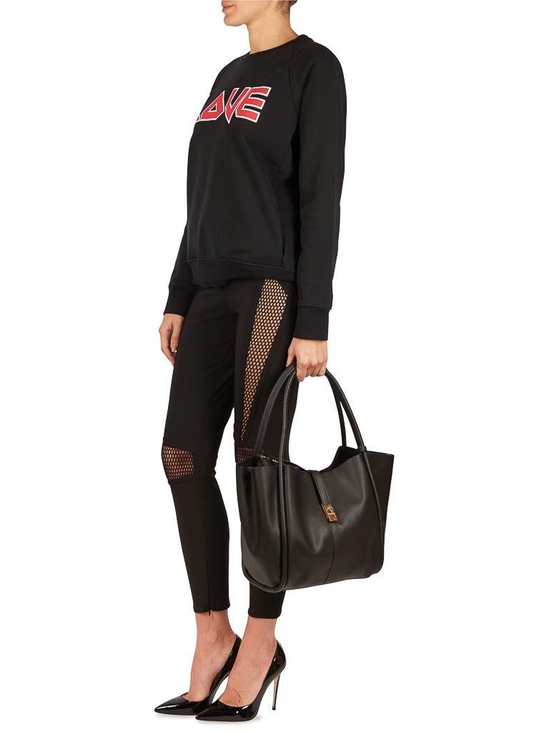 Elisabetta Franchi Hose mit schwarzen Mesh-Einsätze