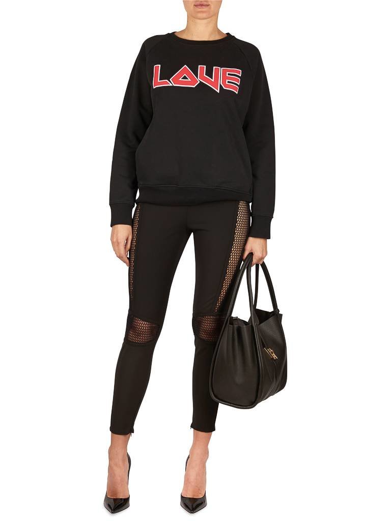 Elisabetta Franchi pants with black mesh inserts