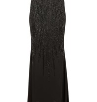 Elisabetta Franchi Maxi Rock mit Pailletten schwarz
