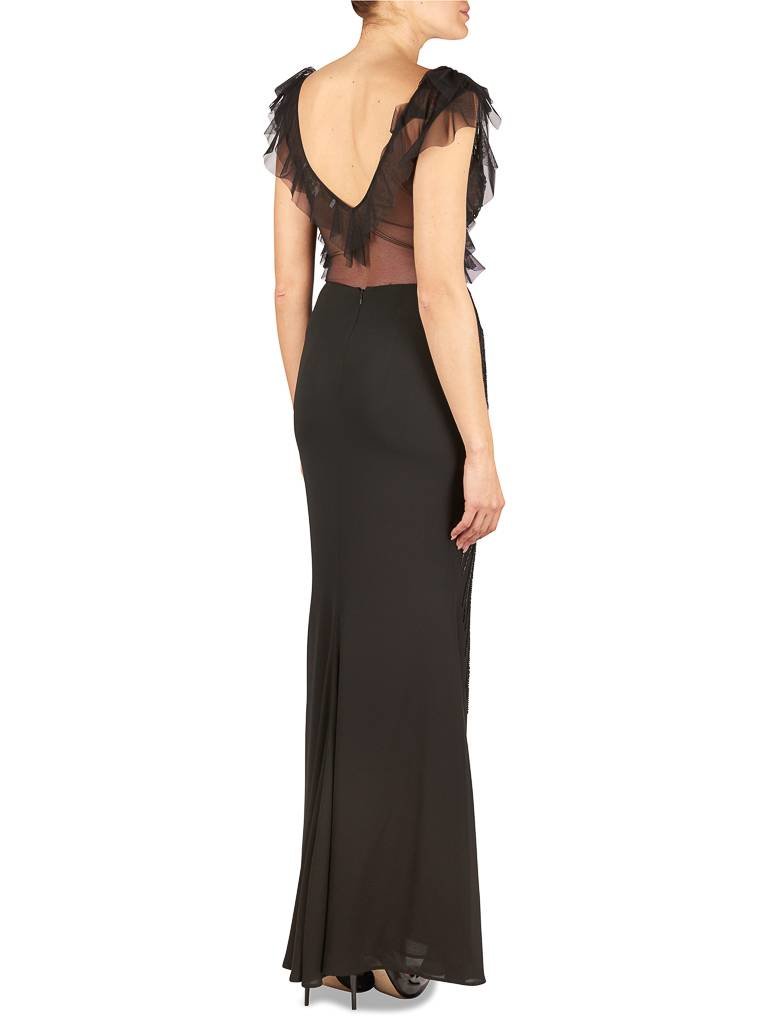 Elisabetta Franchi Maxi rok met pailletten zwart