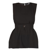 Elisabetta Franchi Top met open rug zwart