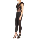 Elisabetta Franchi Transparent body with black sequins