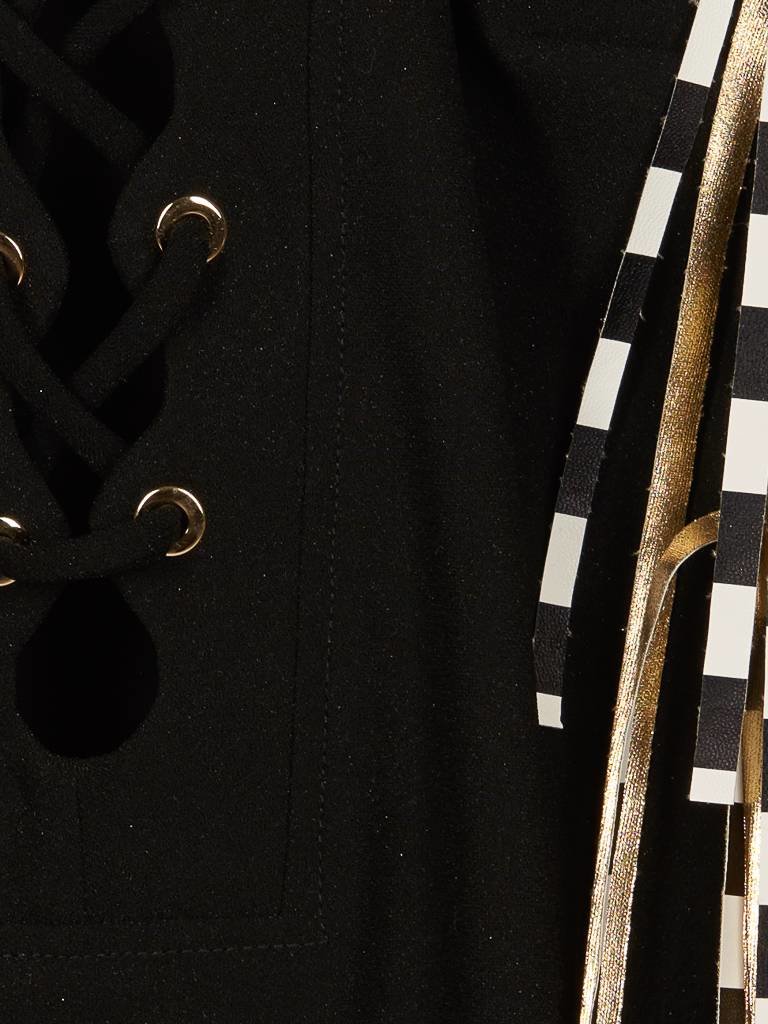 Elisabetta Franchi Mini dress with fringes black