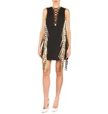Elisabetta Franchi Mini dress with fringes black