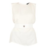 Elisabetta Franchi Top mit offenem Rücken weiß