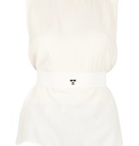 Elisabetta Franchi Top with open back white