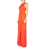 Elisabetta Franchi Zweireiher Maxi-Kleid rot